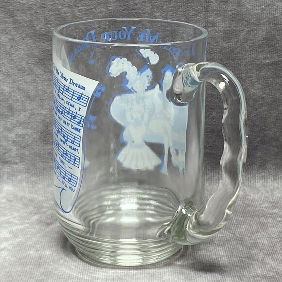 Hazel Atlas Big Top Peanut Butter Glass "You Tell Me Your Dream" Song Lyrics Mug - Picture 5 of 8